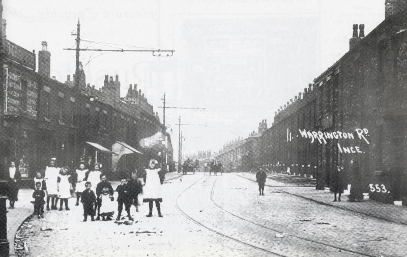 Warrington Rd. Ince 1905 postcard