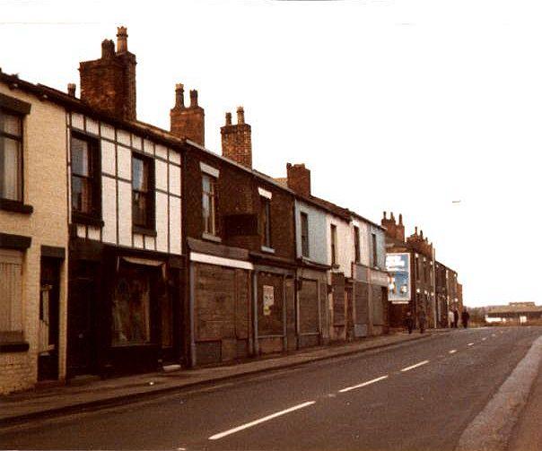 Warrington Road, Lower Ince, before it was completely demolished.
