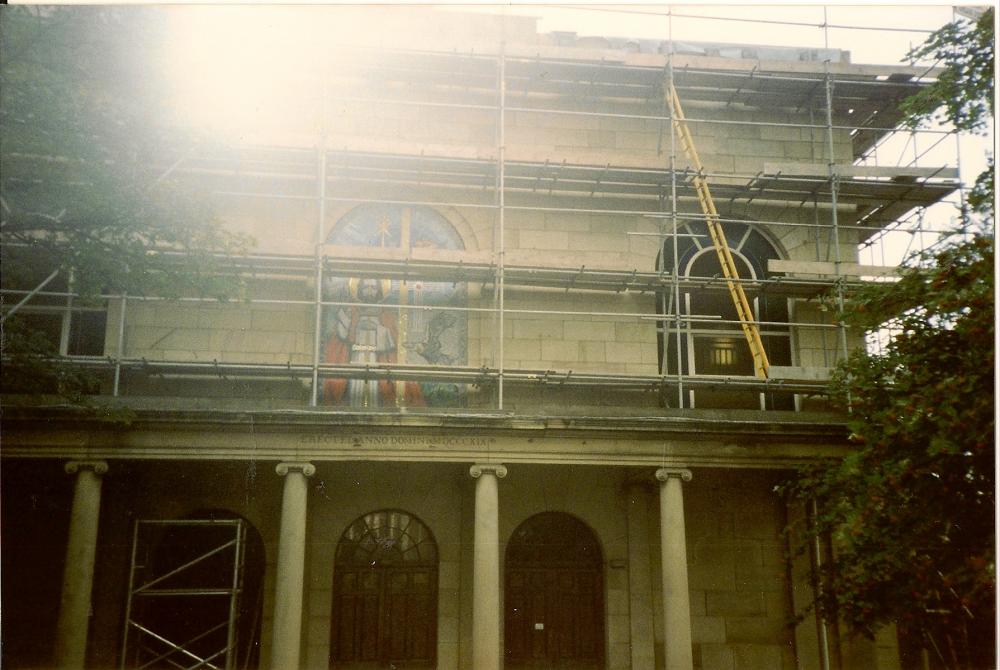 St.John's Church -under wraps. 22-07-1992.