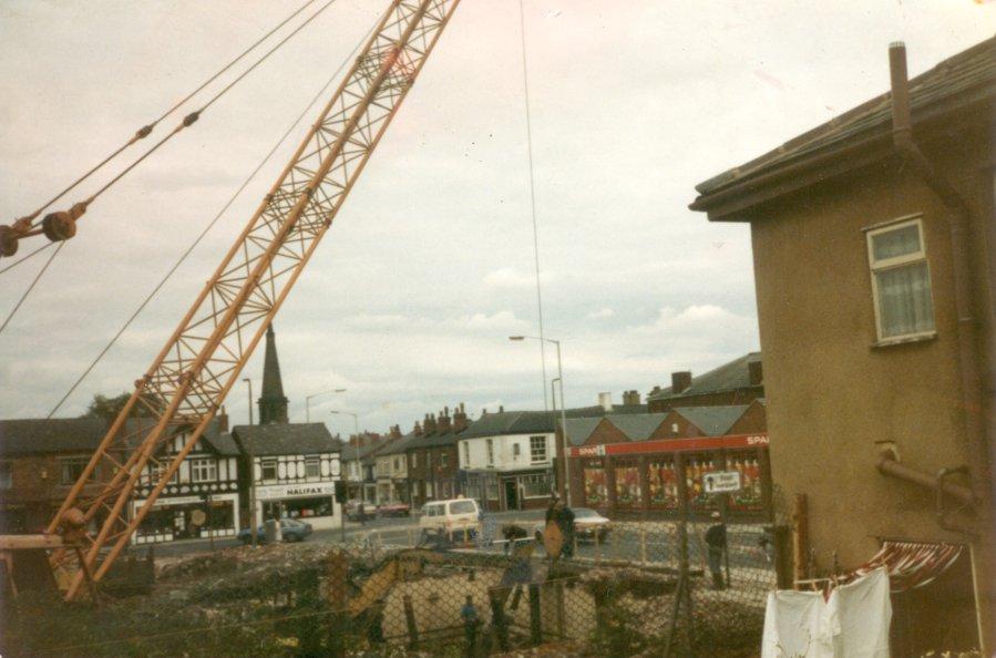 Demolition of Almond's Brewery, c1982.