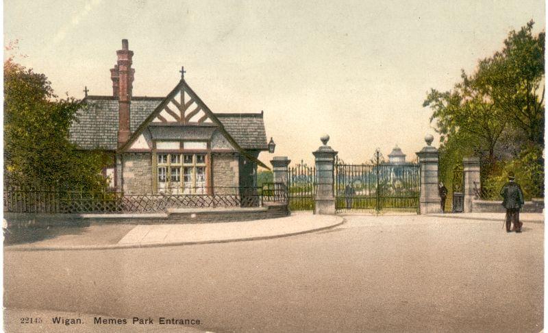 Wigan, Mesnes Park Entrance.