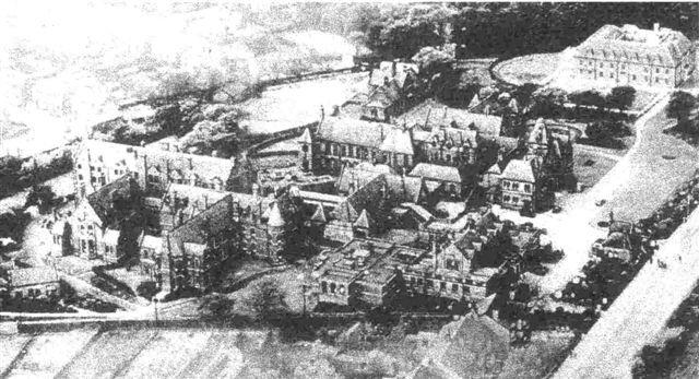 Aerial view of The Royal Albert Edward Infirmary, c1930.