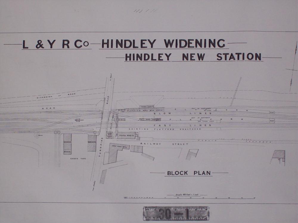 L & Y Railway: widening at Hindley station 1886