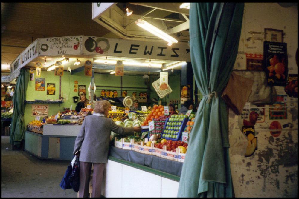 Lewis's fruit and veg stall