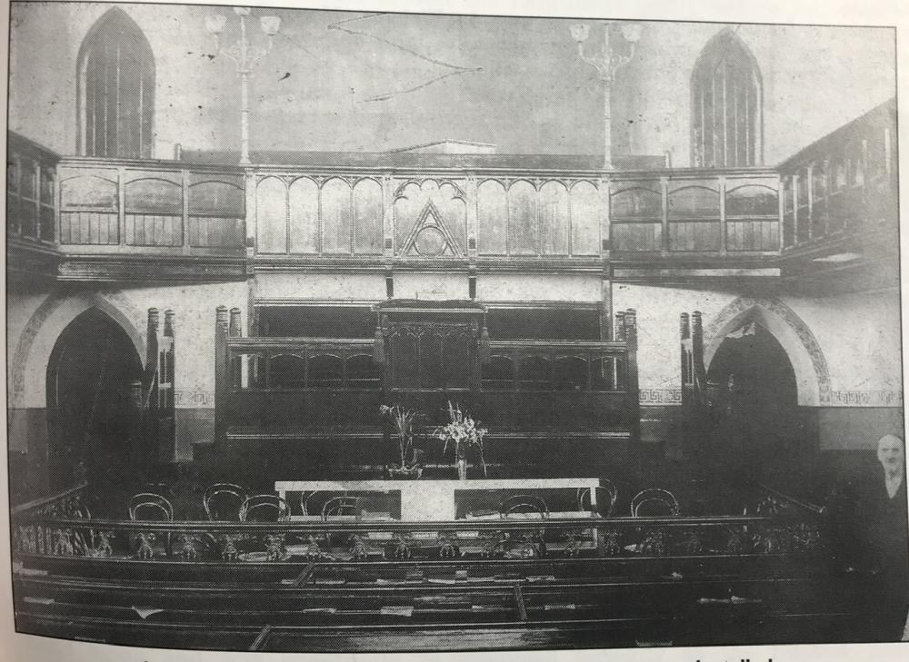 Scarisbrick St Baptist original pulpit. 