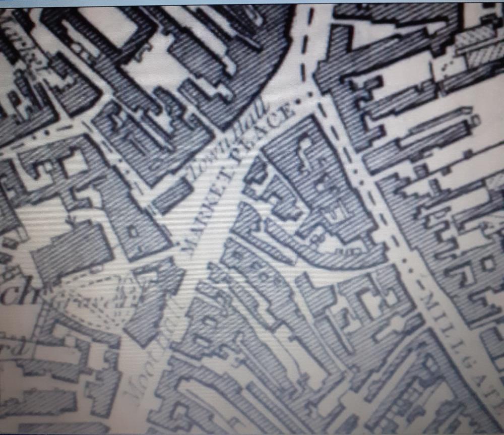 1840 map of The Market  Place.