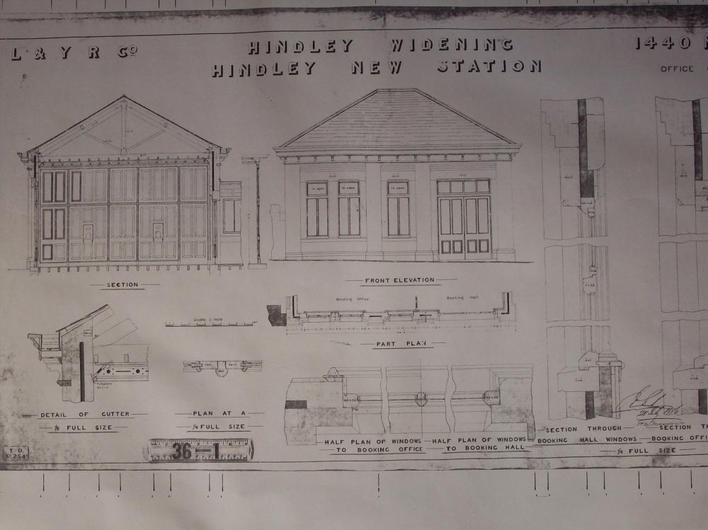 Drawings of Hindley New Station 1886