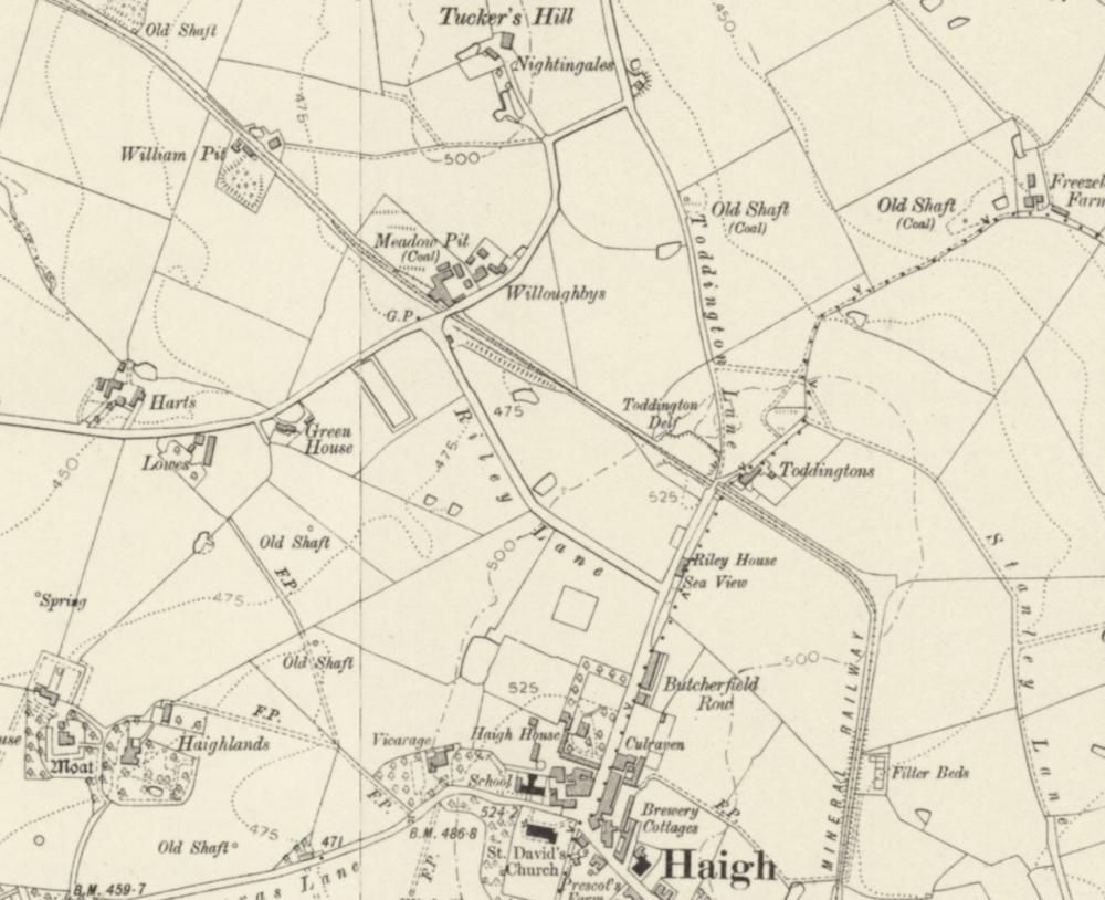 Old map showing Willoughby Farm