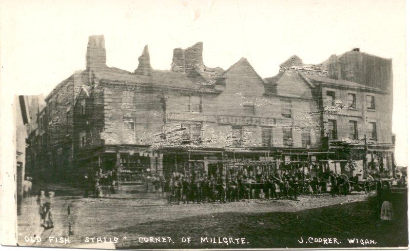 "Old Fish Stalls", corner of Millgate.