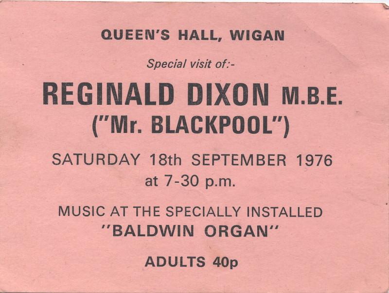 Reg Dixon Ticket