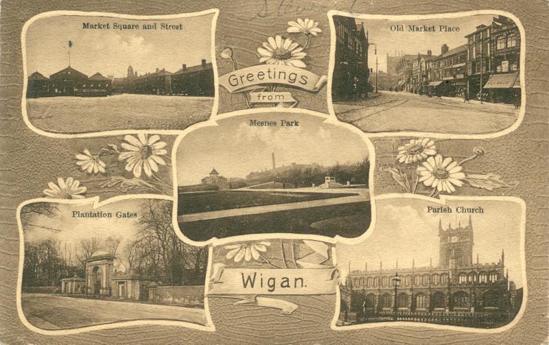 Wigan postcard. 1918.