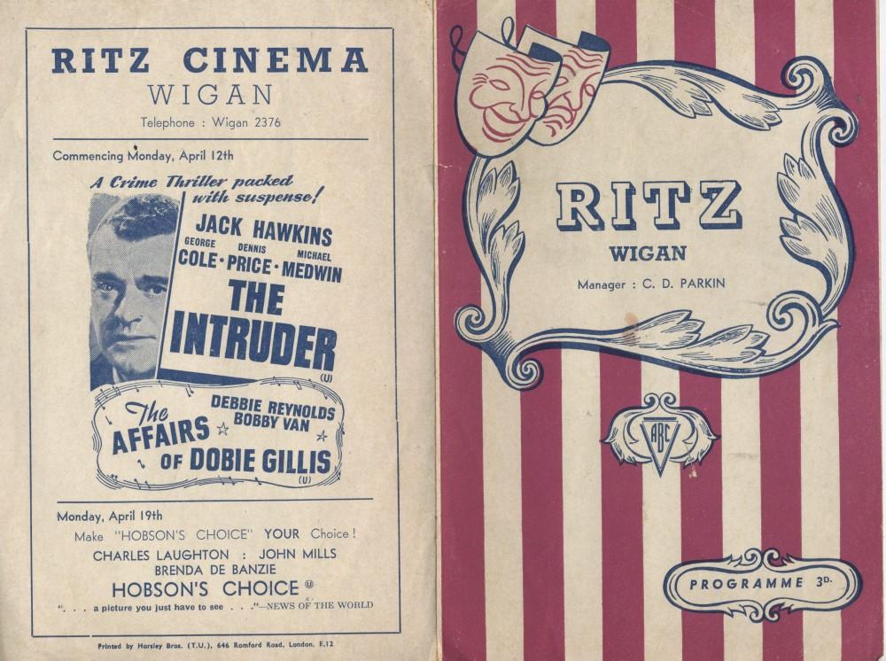 Programme  1954 Front and Back