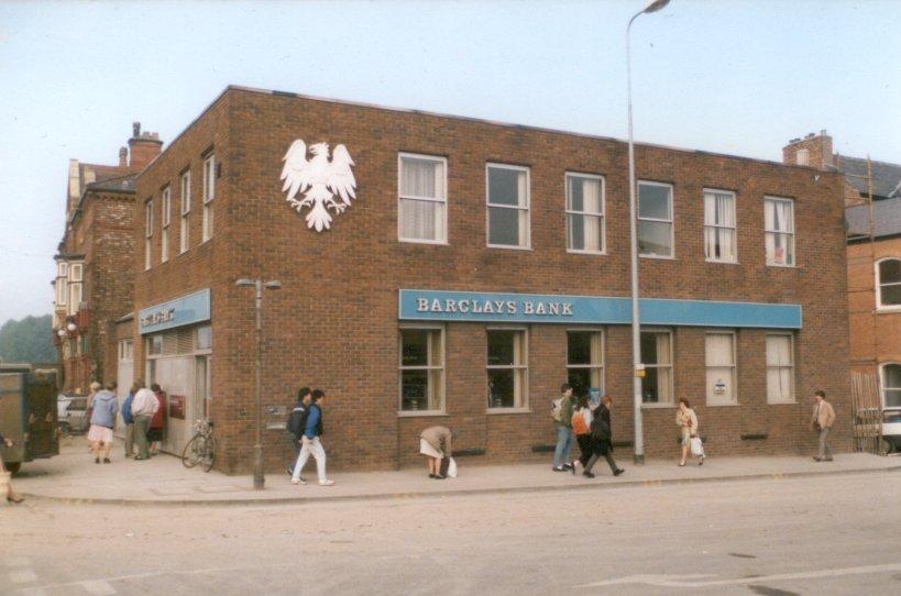Barclays Bank on corner of Hope Street and Marsden Street, 1980s.