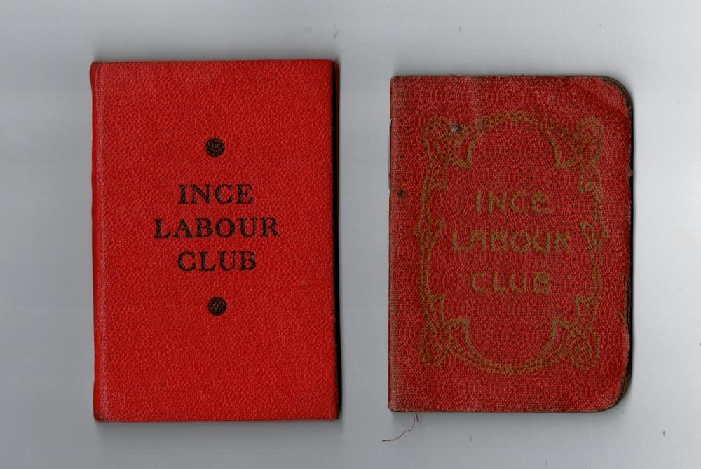 Ince labour Club Membership books Ince labour Club Membership books