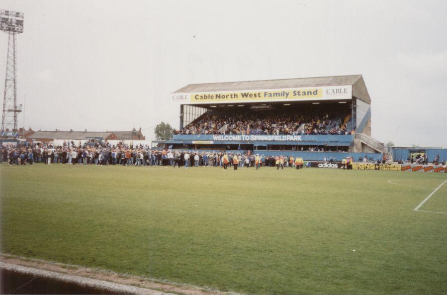 Last game at Springfield Park, 1999.
