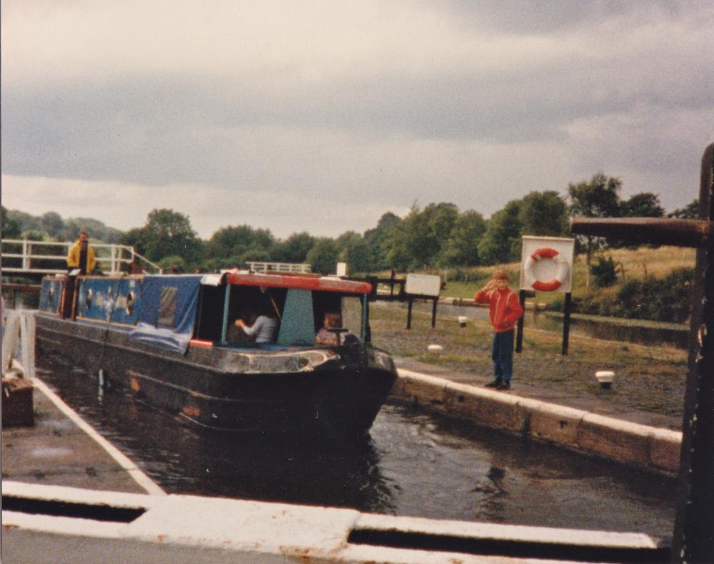 Falcon's maiden voyage July 1985: Gathurst Lock