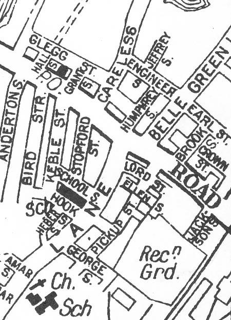 Map - Grant Street, Higher Ince
