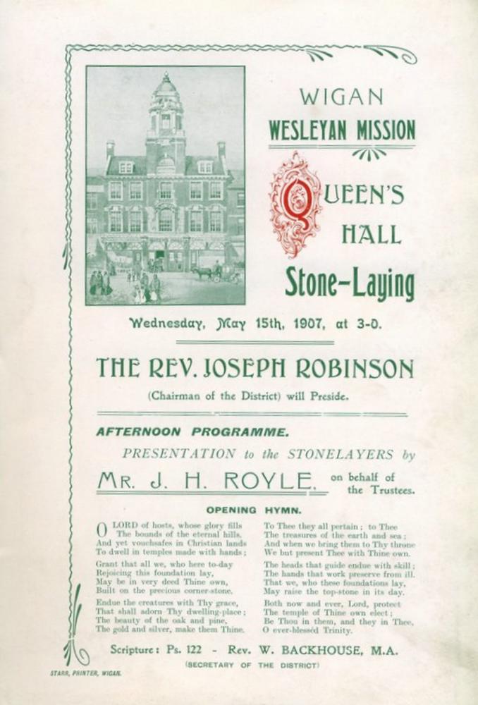 Stone Laying programme cover