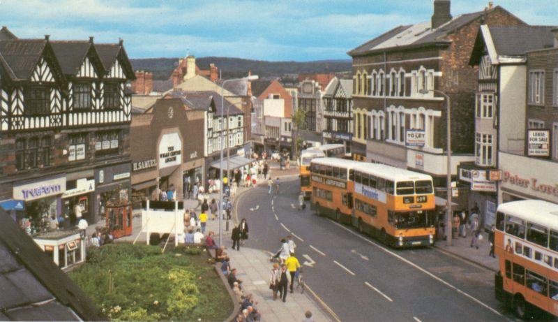 Postcard of Market Place, Wigan.