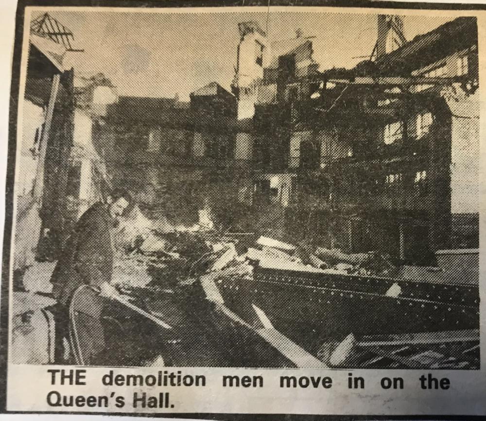 2nd article of the Queens hall demolition  