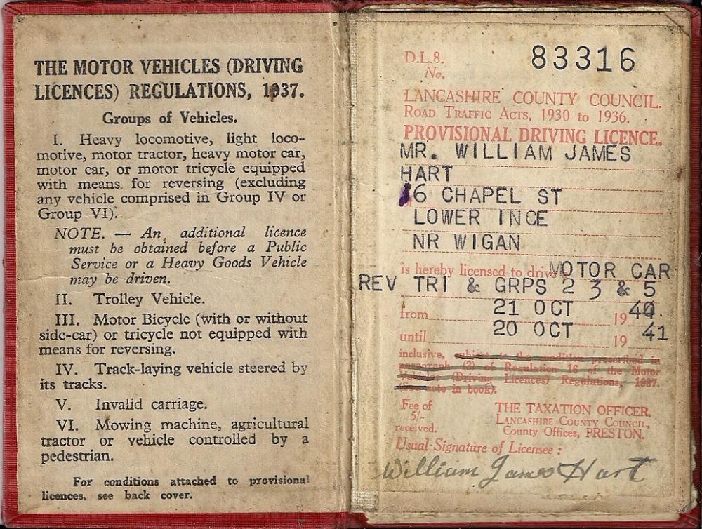 Dads Driving Licence