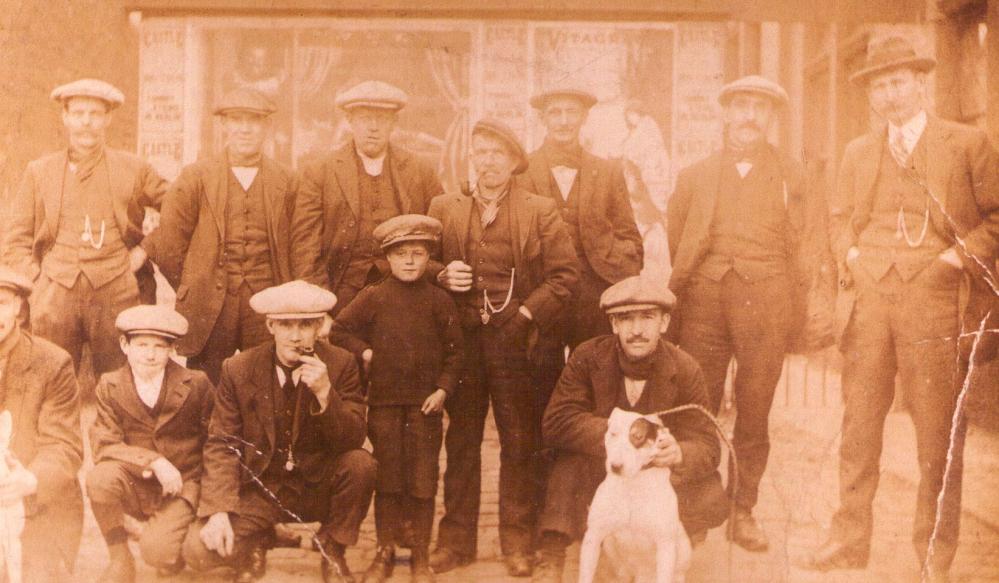 A group of Hindley men and boys