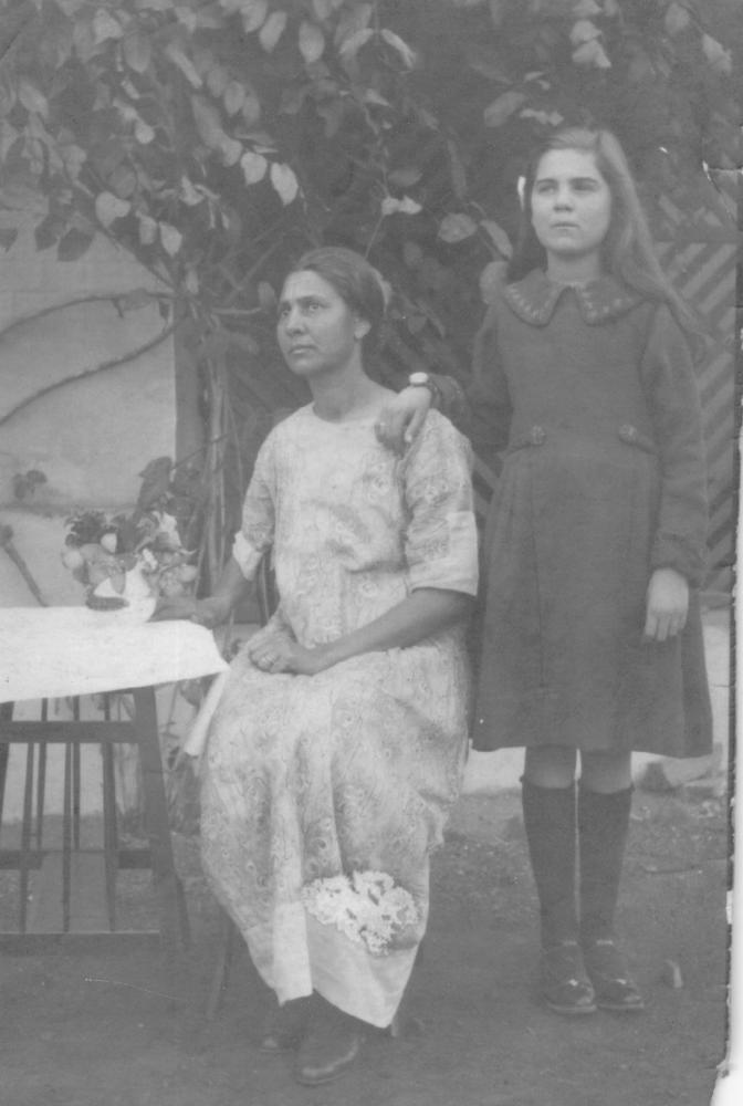 Ellen Santus with her mother 