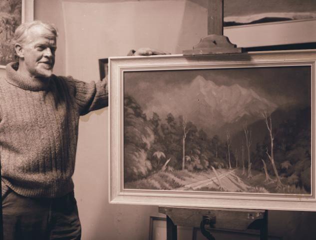 Artist Allan Browne, 1960s.