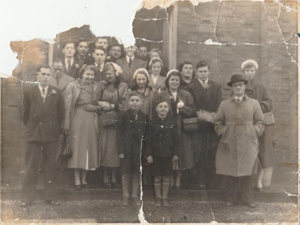Guests at my grandparents wedding 1954 St Anne's Beech Hill