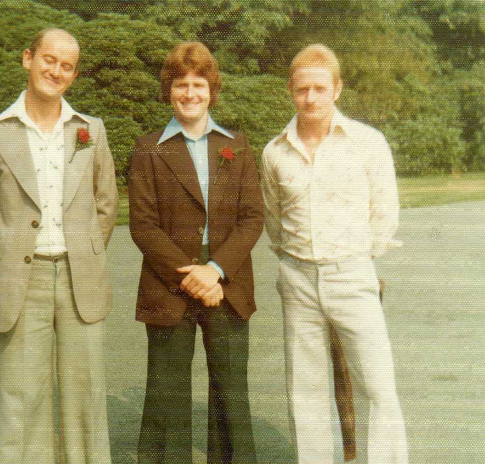 Jim & Mike Webster at a wedding in the 70's