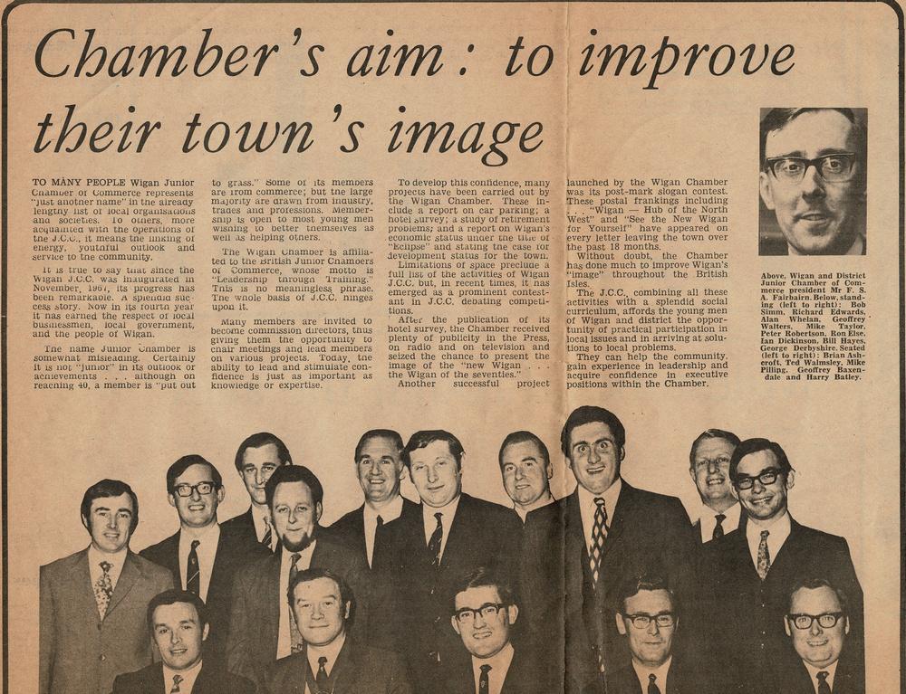 Newspaper cutting 1971