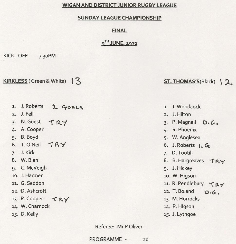 CUP FINAL  1970