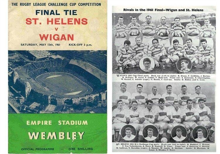 Wigan v St Helens program, Wembley, 1961.
