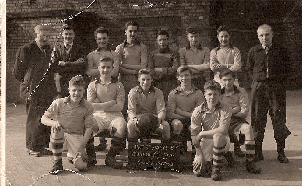 Ince St Marys Junior football team 1952/53 