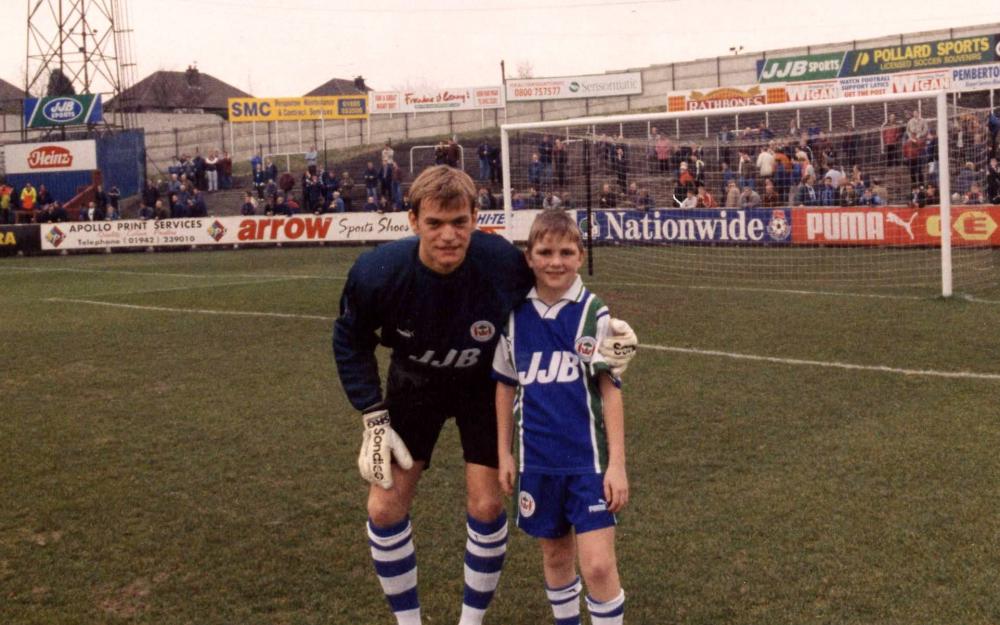 Roy Carroll and the lad!