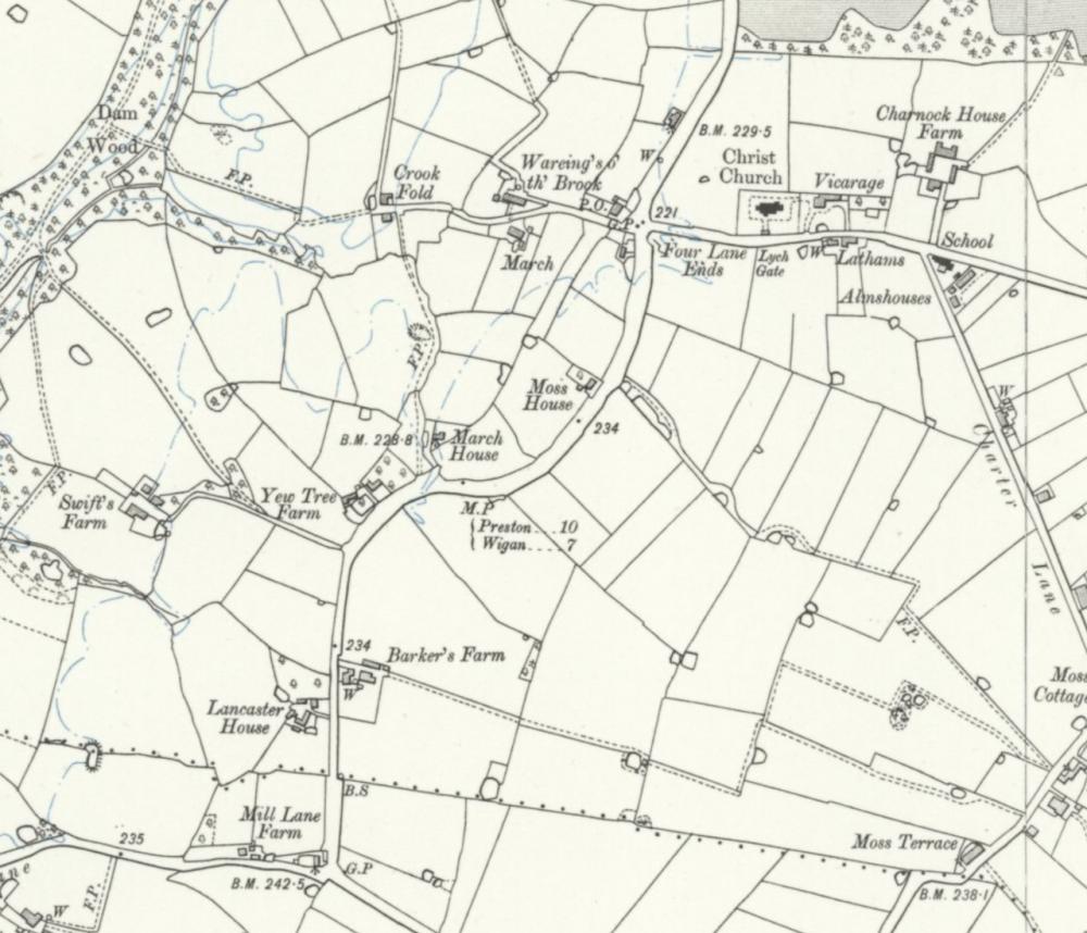 Old map of Charnock Richard to accompany P-a-D for 23 March 2022