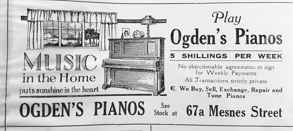 Ogden's Piano Advert
