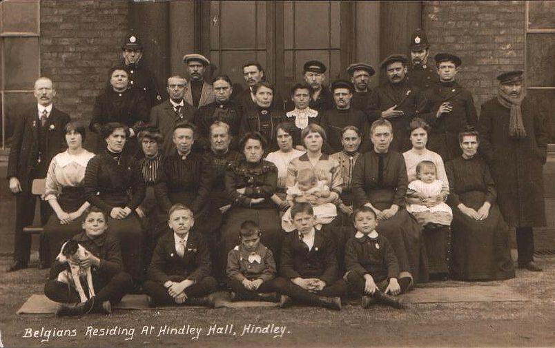 Belgian Refugees at Hindley Hall.