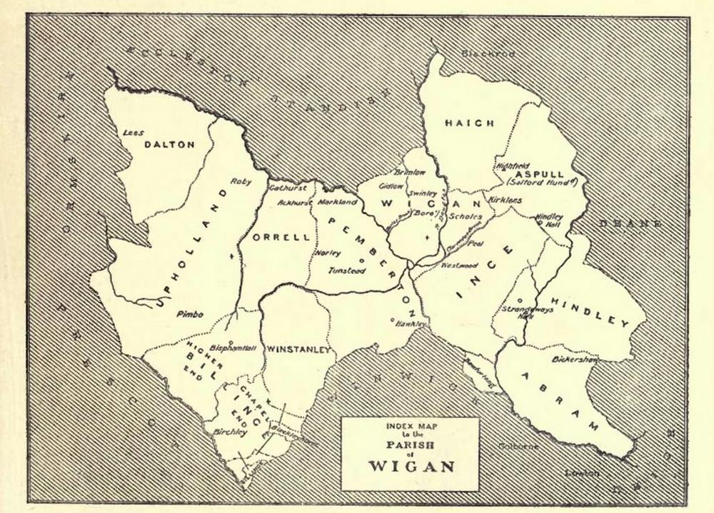 Wigan Parish Map c. 1900