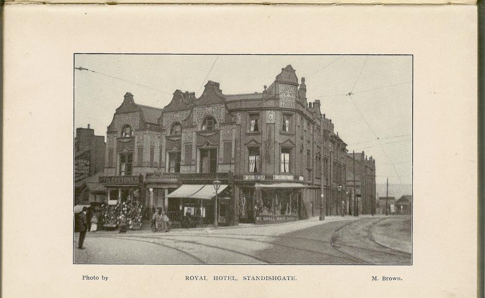 Photograph of the Royal Hotel, Standishgate circa 1914.