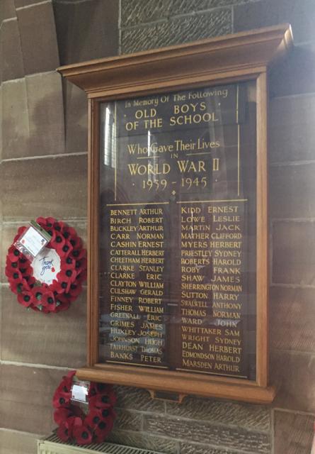 Whelley Secondary School WW2 Memorial