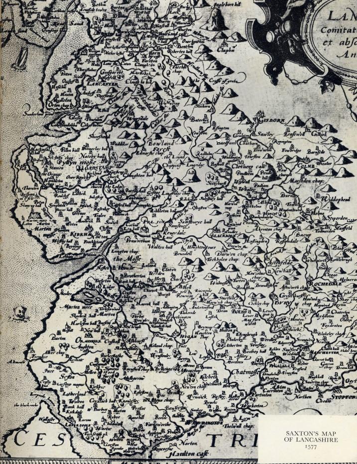 1577 map of Lancashire