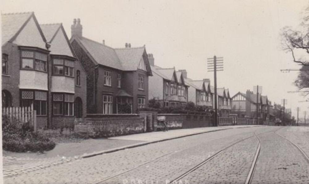 Orrell Road, looking towards Orrell Post.