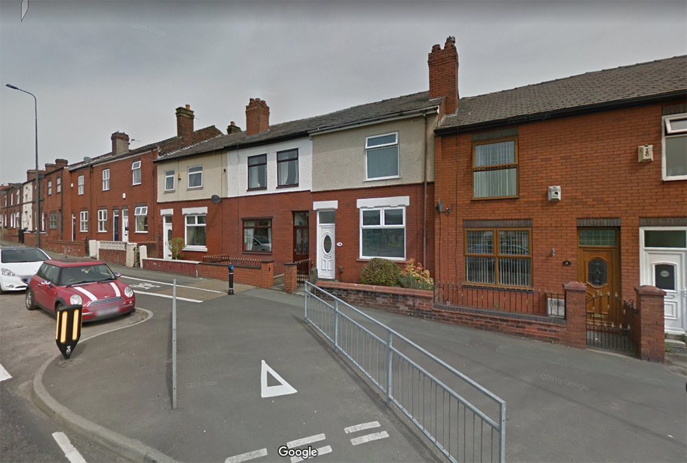 588 Warrington Road (centre), Photo: Google