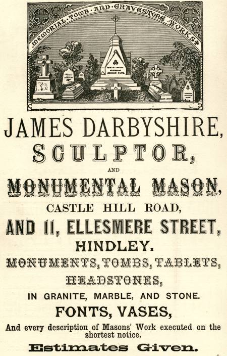 Darbyshire James, monumental mason