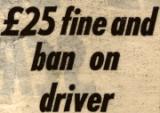 Driver fined and banned