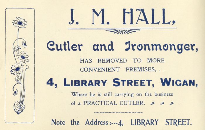 J. M. Hall, Cutler and Ironmonger, Wigan