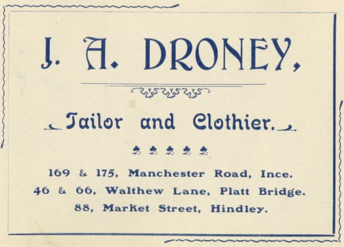 J. A. Droney, Tailor and Clothier