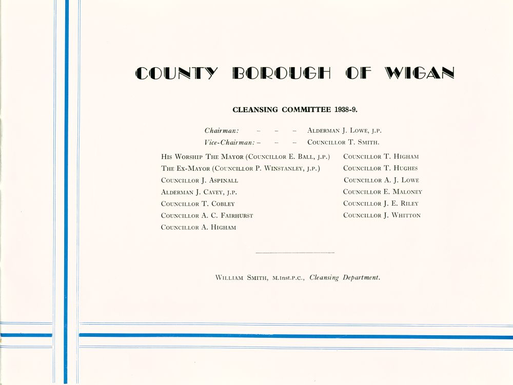 The Borough Cleansing Committee 1938-9
