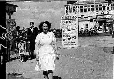 Joan Cunliffe, taken outside Southport Pier